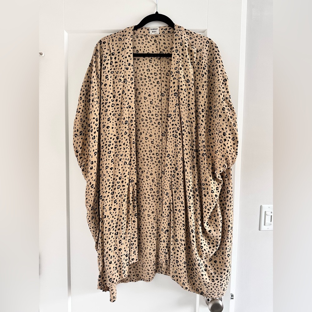 Aritzia Sunday Best AITKEN blouse Leopard